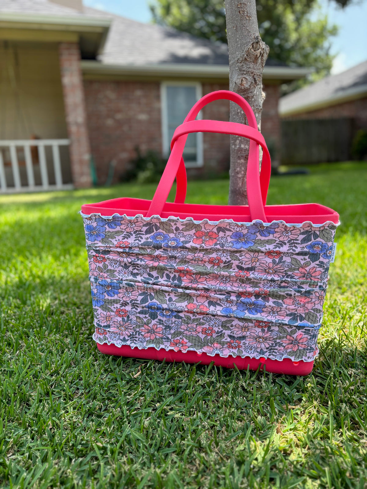 Light Pink Floral Tote Coat
