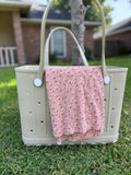 Pink/White Floral Tote Coat