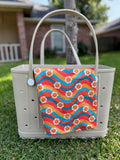 Retro Wave Smiley Tote Coat