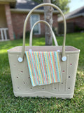Multi-colored Striped Tote Coat